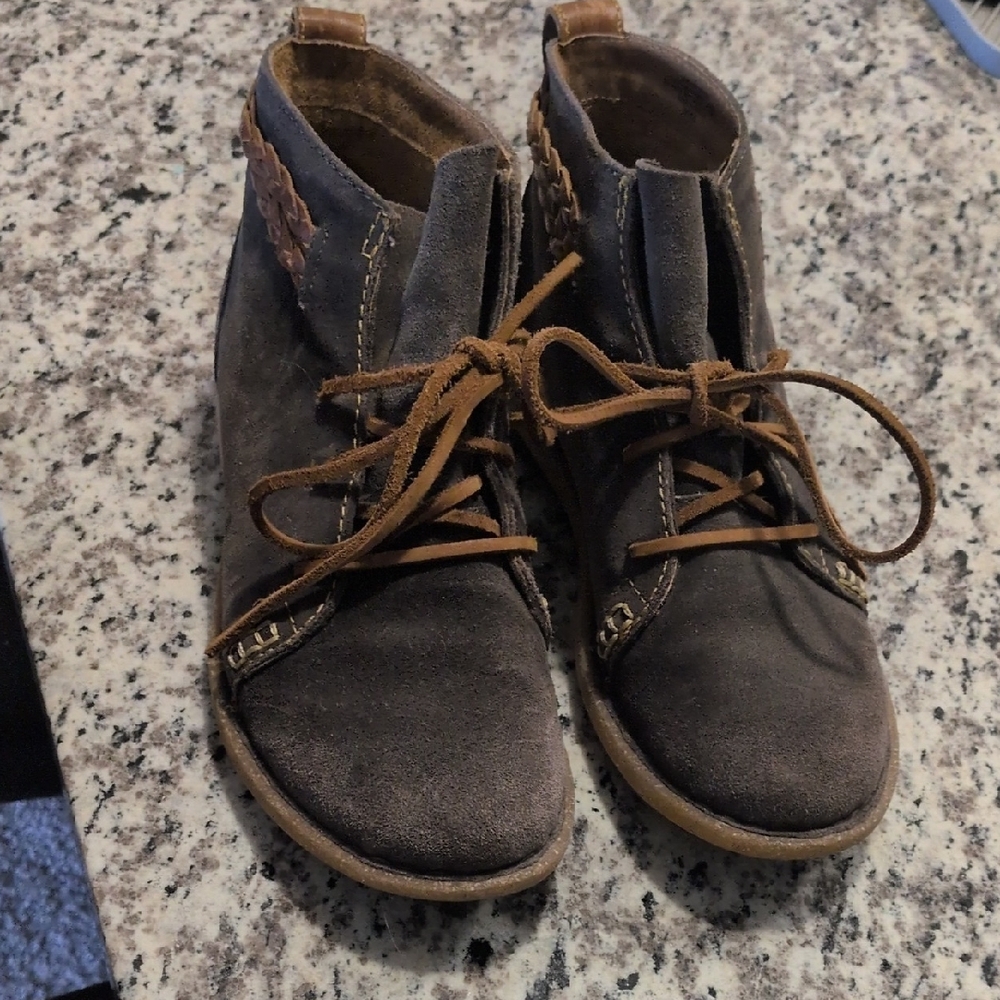 Born Suede Lace-Up Ankle Boots